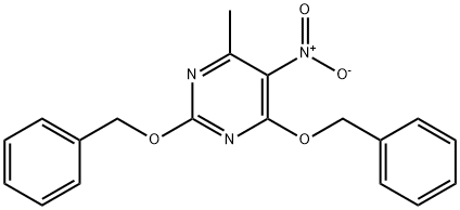 Pyrimidine, 4-methyl-5-nitro-2,6-bis(phenylmethoxy)- 구조식 이미지