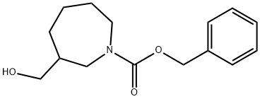 1H-Azepine-1-carboxylic acid, hexahydro-3-(hydroxymethyl)-, phenylmethyl ester 구조식 이미지