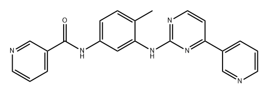3-Pyridinecarboxamide, N-[4-methyl-3-[[4-(3-pyridinyl)-2-pyrimidinyl]amino]phenyl]- 구조식 이미지