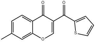 4H-1-Benzopyran-4-one, 7-methyl-3-(2-thienylcarbonyl)- Structure