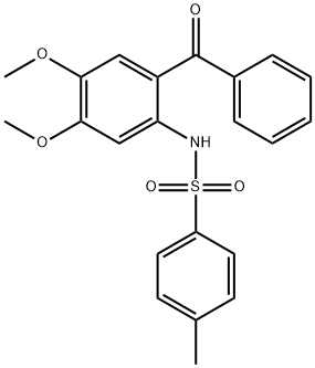 Benzenesulfonamide, N-(2-benzoyl-4,5-dimethoxyphenyl)-4-methyl- Structure