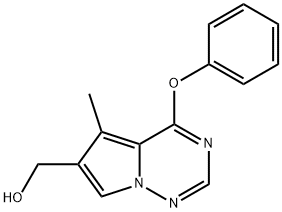 Pyrrolo[2,1-f][1,2,4]triazine-6-methanol, 5-methyl-4-phenoxy- Structure