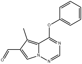 Pyrrolo[2,1-f][1,2,4]triazine-6-carboxaldehyde, 5-methyl-4-phenoxy- Structure