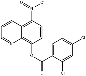 Benzoic acid, 2,4-dichloro-, 5-nitro-8-quinolinyl ester 구조식 이미지