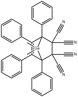 7-Germabicyclo[2.2.1]hept-5-ene-2,2,3,3-tetracarbonitrile, 7,7-dimethyl-1,4,5,6-tetraphenyl- Structure