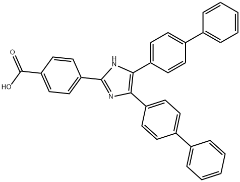 Benzoic acid, 4-[4,5-bis([1,1'-biphenyl]-4-yl)-1H-imidazol-2-yl]- 구조식 이미지