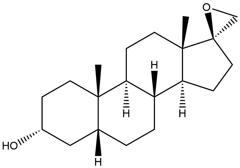 17β-spiro-(5β-androstan-17.2′-oxiran)-3α-ol Structure