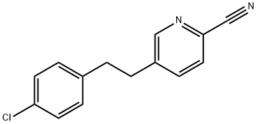 2-Pyridinecarbonitrile, 5-[2-(4-chlorophenyl)ethyl]- Structure