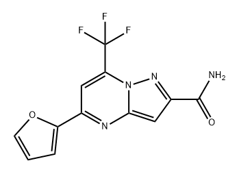 Pyrazolo[1,5-a]pyrimidine-2-carboxamide, 5-(2-furanyl)-7-(trifluoromethyl)- Structure