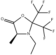 5-Oxazolidinone, 3-ethyl-4-methyl-2,2-bis(trifluoromethyl)-, (4S)- 구조식 이미지