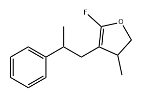 Furan, 5-fluoro-2,3-dihydro-3-methyl-4-(2-phenylpropyl)- Structure