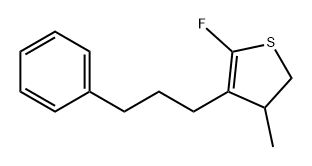 Thiophene, 5-fluoro-2,3-dihydro-3-methyl-4-(3-phenylpropyl)- 구조식 이미지