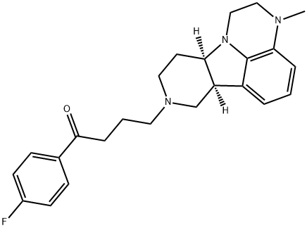 1-Butanone, 1-(4-fluorophenyl)-4-[(6bS,10aR)-2,3,6b,9,10,10a-hexahydro-3-methyl-1H-pyrido[3',4':4,5]pyrrolo[1,2,3-de]quinoxalin-8(7H)-yl]- Structure