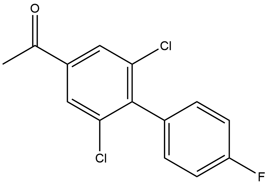 1-(2,6-Dichloro-4'-fluoro[1,1'-biphenyl]-4-yl)ethanone Structure