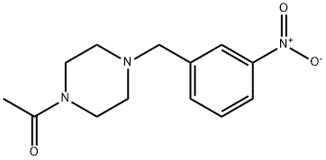 Ethanone, 1-[4-[(3-nitrophenyl)methyl]-1-piperazinyl]- Structure