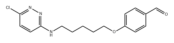 Benzaldehyde, 4-[[5-[(6-chloro-3-pyridazinyl)amino]pentyl]oxy]- Structure