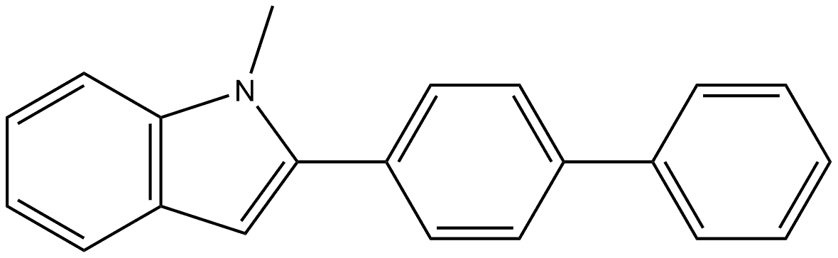 2-(4-Biphenylyl)-1-methylindole Structure