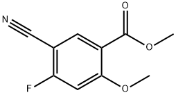 Benzoic acid, 5-cyano-4-fluoro-2-methoxy-, methyl ester Structure