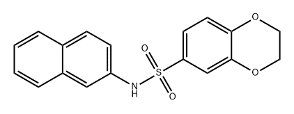 1,4-Benzodioxin-6-sulfonamide, 2,3-dihydro-N-2-naphthalenyl- Structure