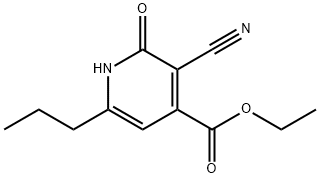 4-Pyridinecarboxylic acid, 3-cyano-1,2-dihydro-2-oxo-6-propyl-, ethyl ester Structure