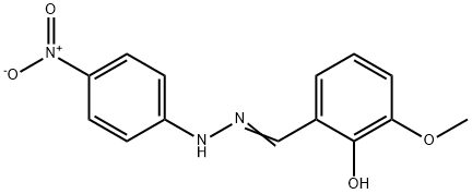 2-methoxy-6-[2-(4-nitrophenyl)carbonohydrazonoyl]phenol 구조식 이미지