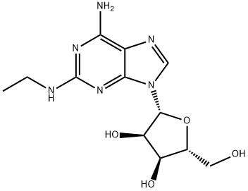 Adenosine, 2-(ethylamino)- Structure