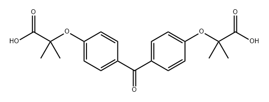 Propanoic acid, 2,2'-[carbonylbis(4,1-phenyleneoxy)]bis[2-methyl- Structure