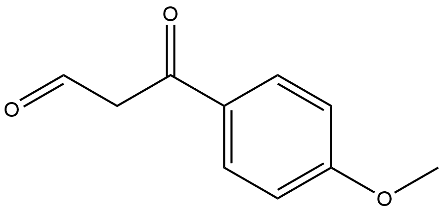 Benzenepropanal, 4-methoxy-β-oxo- Structure