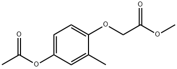 Acetic acid, 2-[4-(acetyloxy)-2-methylphenoxy]-, methyl ester Structure