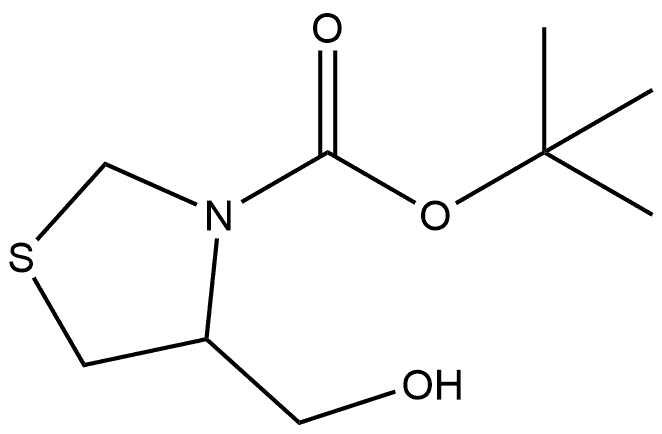 tert-butyl 4-(hydroxymethyl)thiazolidine-3-carboxylate Structure