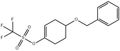 Methanesulfonic acid, 1,1,1-trifluoro-, 4-(phenylmethoxy)-1-cyclohexen-1-yl ester 구조식 이미지