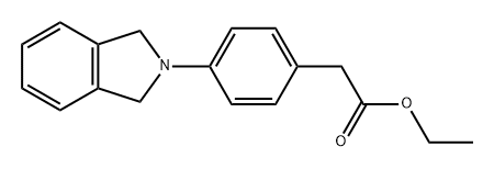 Benzeneacetic acid, 4-(1,3-dihydro-2H-isoindol-2-yl)-, ethyl ester 구조식 이미지