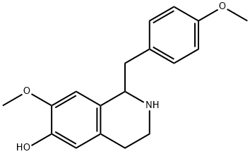 1,2,3,4-Tetrahydro-7-methoxy-1-[(4-methoxyphenyl)methyl]-6-isoquinolinol Structure