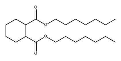 1,2-Cyclohexanedicarboxylic acid, 1,2-diheptyl ester Structure