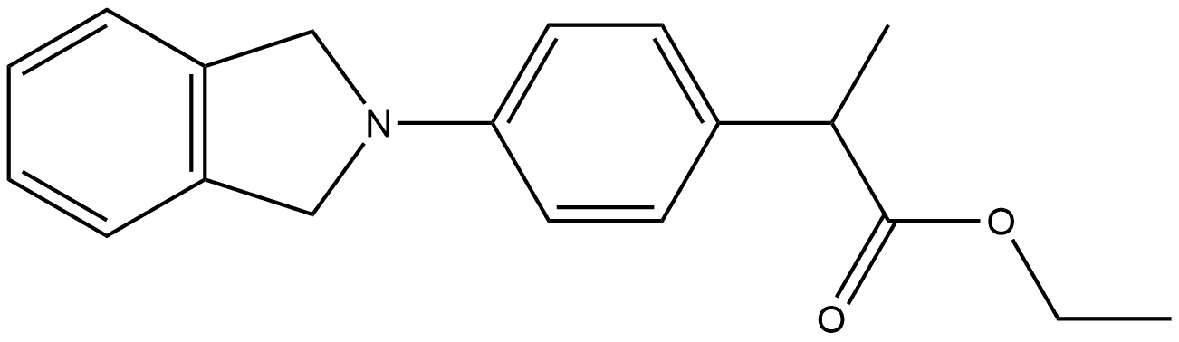 Benzeneacetic acid, 4-(1,3-dihydro-2H-isoindol-2-yl)-α-methyl-, ethyl ester 구조식 이미지