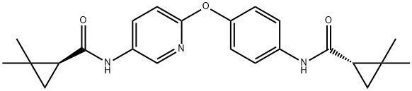 Cyclopropanecarboxamide, N-[6-[4-[[[(1S)-2,2-dimethylcyclopropyl]carbonyl]amino]phenoxy]-3-pyridinyl]-2,2-dimethyl-, (1S)- (9CI) Structure