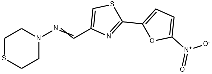 4-Thiomorpholinamine, N-[[2-(5-nitro-2-furanyl)-4-thiazolyl]methylene]- Structure