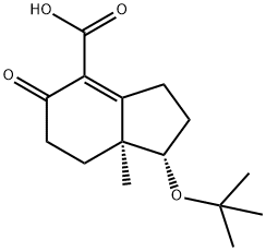 1H-Indene-4-carboxylic acid, 1-(1,1-dimethylethoxy)-2,3,5,6,7,7a-hexahydro-7a-methyl-5-oxo-, (1S,7aS)- (9CI) Structure