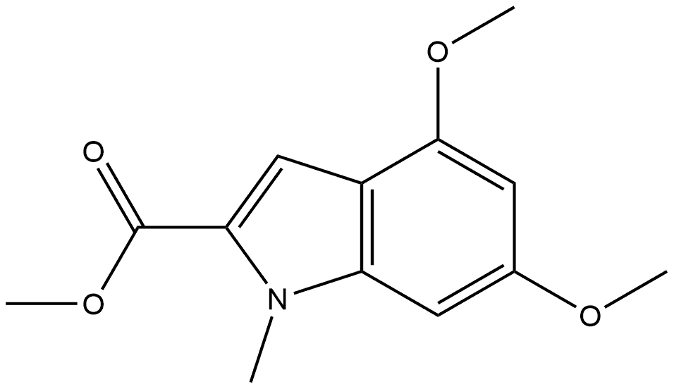 Methyl 4,6-Dimethoxy-1-methylindole-2-carboxylate Structure