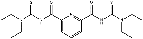 2,6-Pyridinedicarboxamide, N2,N6-bis[(diethylamino)thioxomethyl]- Structure