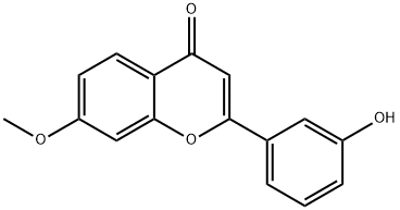 4H-1-Benzopyran-4-one, 2-(3-hydroxyphenyl)-7-methoxy- Structure