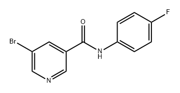 3-Pyridinecarboxamide, 5-bromo-N-(4-fluorophenyl)- Structure