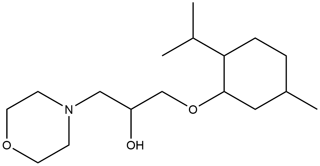 4-Morpholineethanol, α-[[[5-methyl-2-(1-methylethyl)cyclohexyl]oxy]methyl]- 구조식 이미지