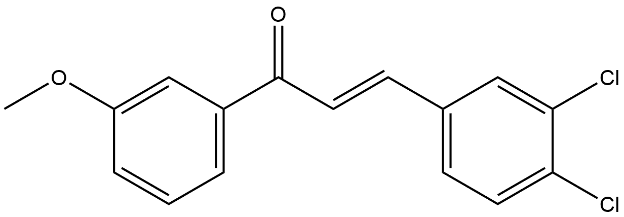 (2E)-3-(3,4-Dichlorophenyl)-1-(3-methoxyphenyl)-2-propen-1-one Structure