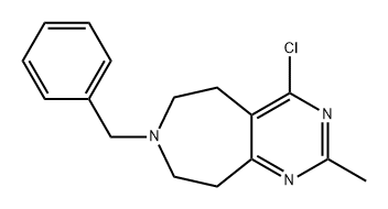 5H-Pyrimido[4,5-d]azepine, 4-chloro-6,7,8,9-tetrahydro-2-methyl-7-(phenylmethyl)- Structure