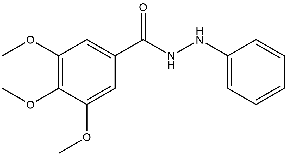 Benzoic acid, 3,4,5-trimethoxy-, 2-phenylhydrazide Structure