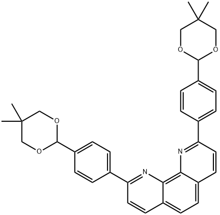 1,10-Phenanthroline, 2,9-bis[4-(5,5-dimethyl-1,3-dioxan-2-yl)phenyl]- Structure