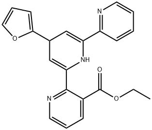 [2,2':6',2''-Terpyridine]-3-carboxylic acid, 4'-(2-furanyl)-1',4'-dihydro-, ethyl ester (9CI) 구조식 이미지