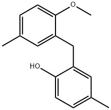 Phenol, 2-[(2-methoxy-5-methylphenyl)methyl]-4-methyl- Structure