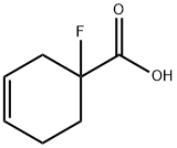 1-fluorocyclohex-3-ene-1-carboxylic acid 구조식 이미지